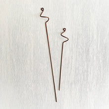 Load image into Gallery viewer, Copper Curl Plant Stick, Orchid Stake, 2 Length Options