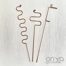 Load image into Gallery viewer, Copper Plant Sticks, Hammered Copper Finish, 4 Designs