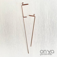Load image into Gallery viewer, Copper Swizzle Plant Stick, Leaning Stem Support, 2 Size Options