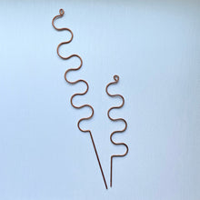 Load image into Gallery viewer, Copper Serpent Plant Stick, Decorative Plant Stake, 2 Lengths