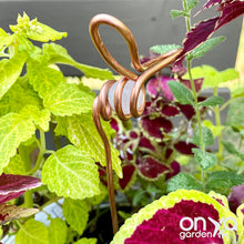 Load image into Gallery viewer, Copper Bee Crystal Plant Stick, Bee Garden Decor