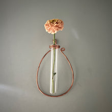 Load image into Gallery viewer, Copper Oval Propagation Wall Vase, Hanging Propagation Station