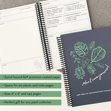 Load image into Gallery viewer, Plant Care Journal, Track your Plant Collection, Spiral Bound Plant Tracker Diary