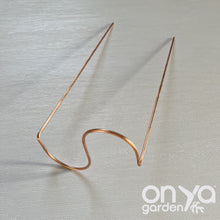 Load image into Gallery viewer, Copper S Plant Stake, Leaning Plant Support
