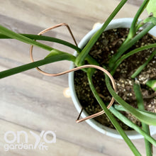 Load image into Gallery viewer, Copper S Plant Stake, Leaning Plant Support