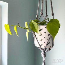 Load image into Gallery viewer, Two Tiered Modern Macramé No Tail Plant Hanger - Double Plant Hanger
