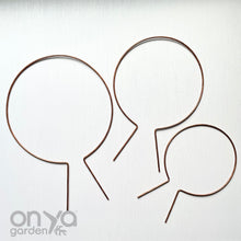 Load image into Gallery viewer, Copper Circle Plant Trellis, Hammered Copper Finish