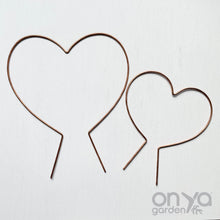 Load image into Gallery viewer, Copper Heart Plant Trellis, 3 Size Options