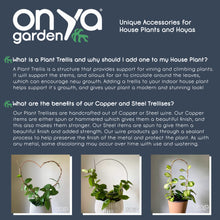 Load image into Gallery viewer, Copper Heart Trellis for House Plants, 3 Sizes Available
