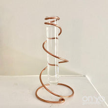 Load image into Gallery viewer, Copper Twirl Propagation Stand, Copper Wire Vase
