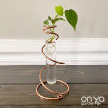 Load image into Gallery viewer, Twirl Propagation Copper Stand, Copper Wire Tube Vase