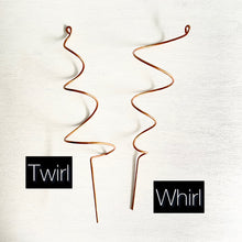 Load image into Gallery viewer, Copper Twirl and Whirl Plant Sticks, Decorative Plant Stakes