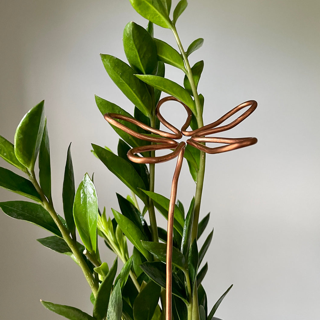 Daisy Flower Copper Plant Stick, Flower Pot Stake, 2 Lengths