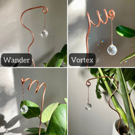 Copper Suncatcher Plant Stick, Plant Sun Catcher, 2 Design Options