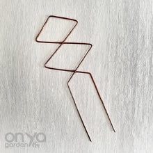 Load image into Gallery viewer, Copper Diamond Duo Plant Trellis, Decorative Plant Support
