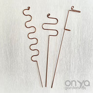 Copper Large Modern Plant Sticks, Long Stem Supporters