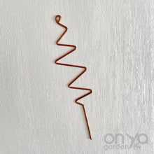 Load image into Gallery viewer, Copper Zig Zag Plant Stick, Plant Support Stake
