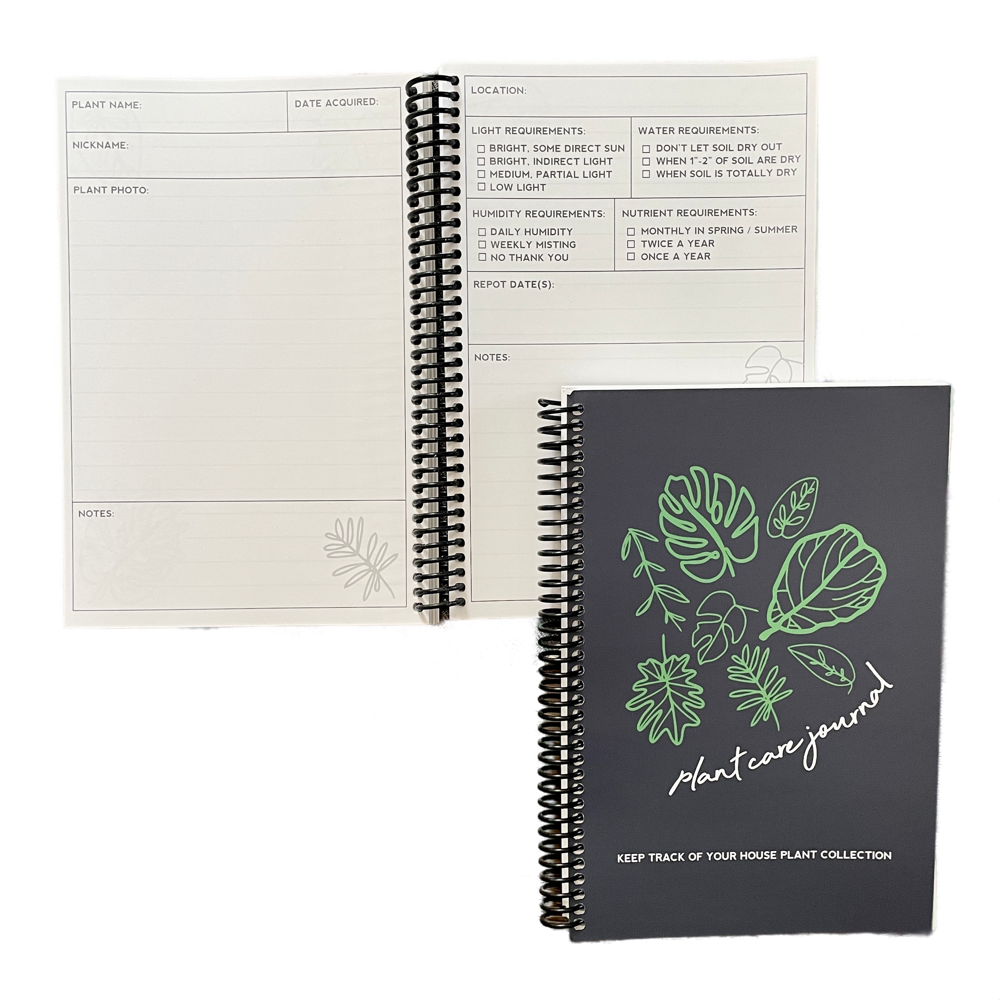 Plant Care Journal, Track your Plant Collection Plant Diary, Spiral Bo – On  Ya Garden