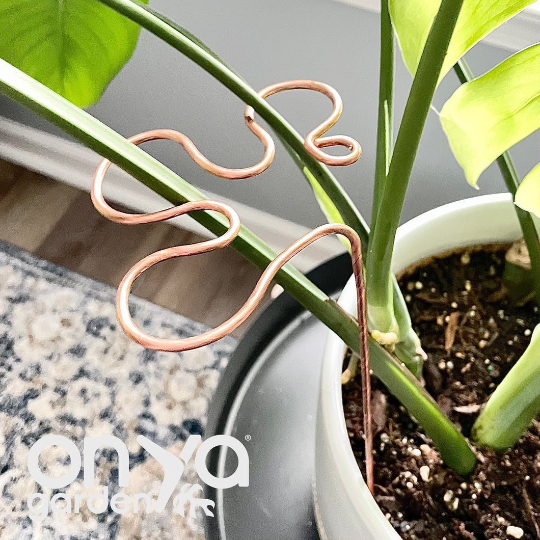 Decorative Plant Stakes, Modern Copper Plant Sticks, Plant Stem Supports, 3 Designs