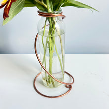 Load image into Gallery viewer, Bottle Vase Copper Propagation Stand, Propagation Station
