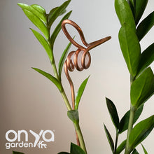 Load image into Gallery viewer, Crystal Plant Stake, Copper Bee Crystal Plant Stick, 5 Crystal Options
