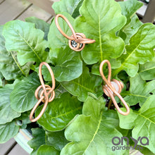 Load image into Gallery viewer, Crystal Plant Stake, Copper Bee Crystal Plant Stick, 5 Crystal Options
