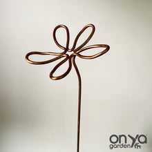 Load image into Gallery viewer, Daisy Flower Copper Plant Stick, Flower Pot Stake, 2 Lengths
