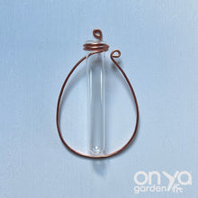 Load image into Gallery viewer, Copper Oval Propagation Wall Vase, Hanging Propagation Station
