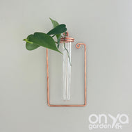 Copper Rectangle Propagation Wall Vase, Hanging Propagation Station