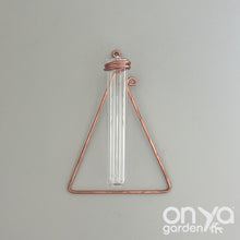 Load image into Gallery viewer, Copper Geometric Propagation Wall Hanger, Hydroponic Wall Vase, Set of 3 or Individual
