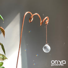 Load image into Gallery viewer, Copper Vortex Suncatcher Plant Stick, Plant Suncatcher
