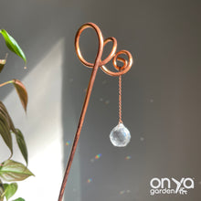 Load image into Gallery viewer, Copper Vortex Suncatcher Plant Stick, Plant Suncatcher
