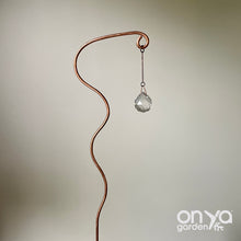 Load image into Gallery viewer, Copper Wander Suncatcher Plant Stick, Plant Suncatcher

