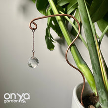 Load image into Gallery viewer, Copper Wander Suncatcher Plant Stick, Plant Suncatcher
