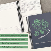 Load image into Gallery viewer, Plant Care Journal, Track your Plant Collection, Spiral Bound Plant Tracker Diary
