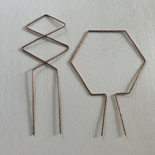 Load image into Gallery viewer, SAMPLE SETS, Copper and Steel Plant Trellises and Plant Sticks
