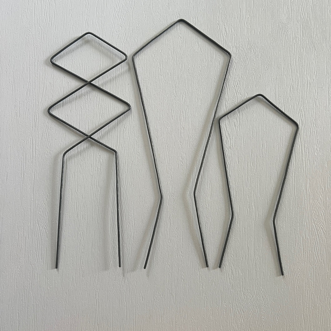 SAMPLE SETS, Copper and Steel Plant Trellises and Plant Sticks
