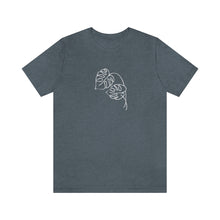 Load image into Gallery viewer, Monstera Line Art Jersey Short Sleeve Tee
