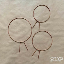 Load image into Gallery viewer, Copper Loop Circle Hoya and House Plant Trellis - 3 Sizes Available-Trellis-On Ya Garden
