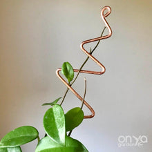 Load image into Gallery viewer, Copper Zig Zag Indoor Plant Stick - Stem Supporter for Hoyas-Plant Stick-On Ya Garden

