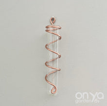 Load image into Gallery viewer, Copper Spiral Propagation Wall Hanger, Hanging Propagation Station
