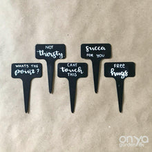 Load image into Gallery viewer, Funny Plant Labels - Set of 5 Cactus and Succulent Plant Markers
