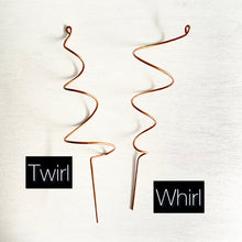 Load image into Gallery viewer, Copper Twirl and Whirl Plant Sticks, Decorative Plant Stakes
