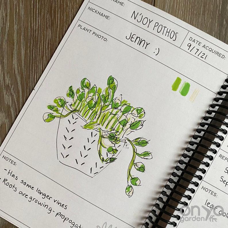 Plant Care Journal, Track your Plant Collection Plant Diary, Spiral Bound