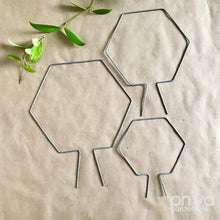 Load image into Gallery viewer, Steel Hexagon Honeycomb House Plant Trellis- 3 sizes available-Trellis-On Ya Garden
